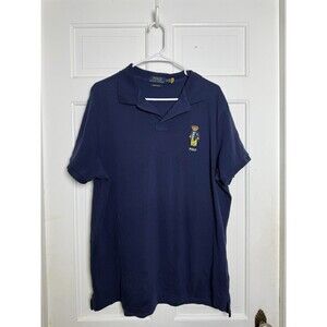 Polo Ralph Lauren Polo Men’s Size XL Bear Logo Custom Slim Fit Navy